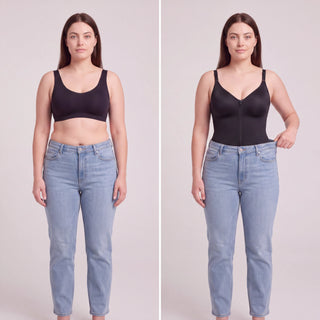 Corrigerende Bodysuit met Ingebouwde BH, Haakjes en Rits