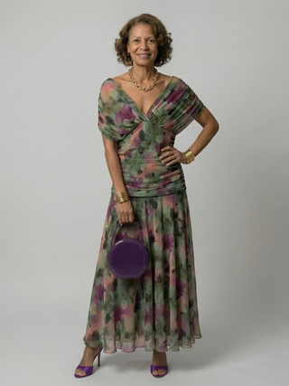 Calen | Off Shoulder Flow Midi Dresses
