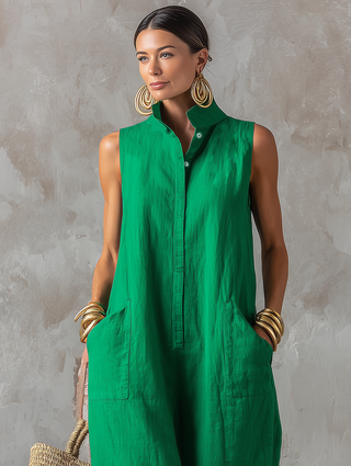 Cora - Minimalist Sleeveless Jumpsuit