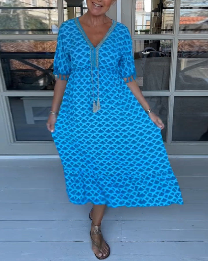 Winona | Robe à Franges en V d&