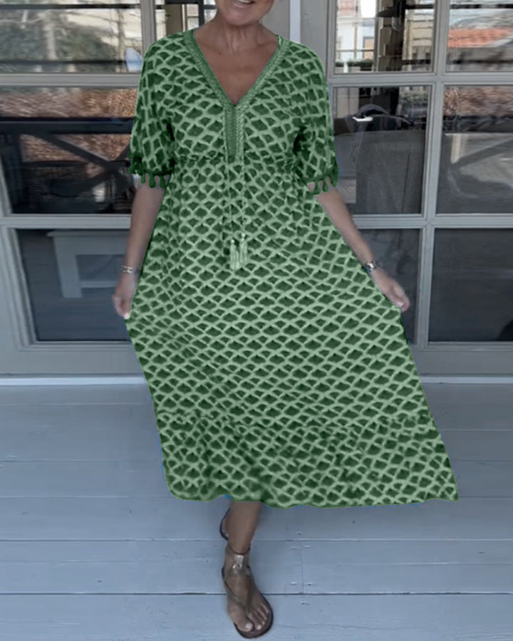 Winona | Robe à Franges en V d&