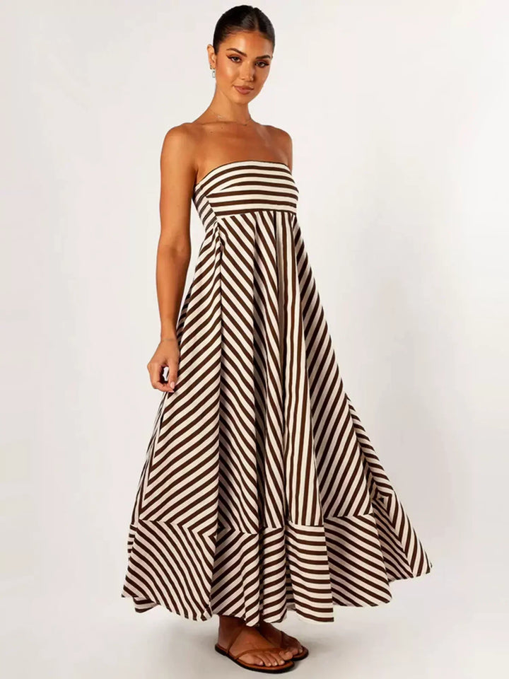 Damaris | Robe Maxi Froncée Confortable et Élégante
