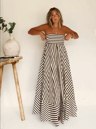 Damaris | Robe Maxi Froncée Confortable et Élégante