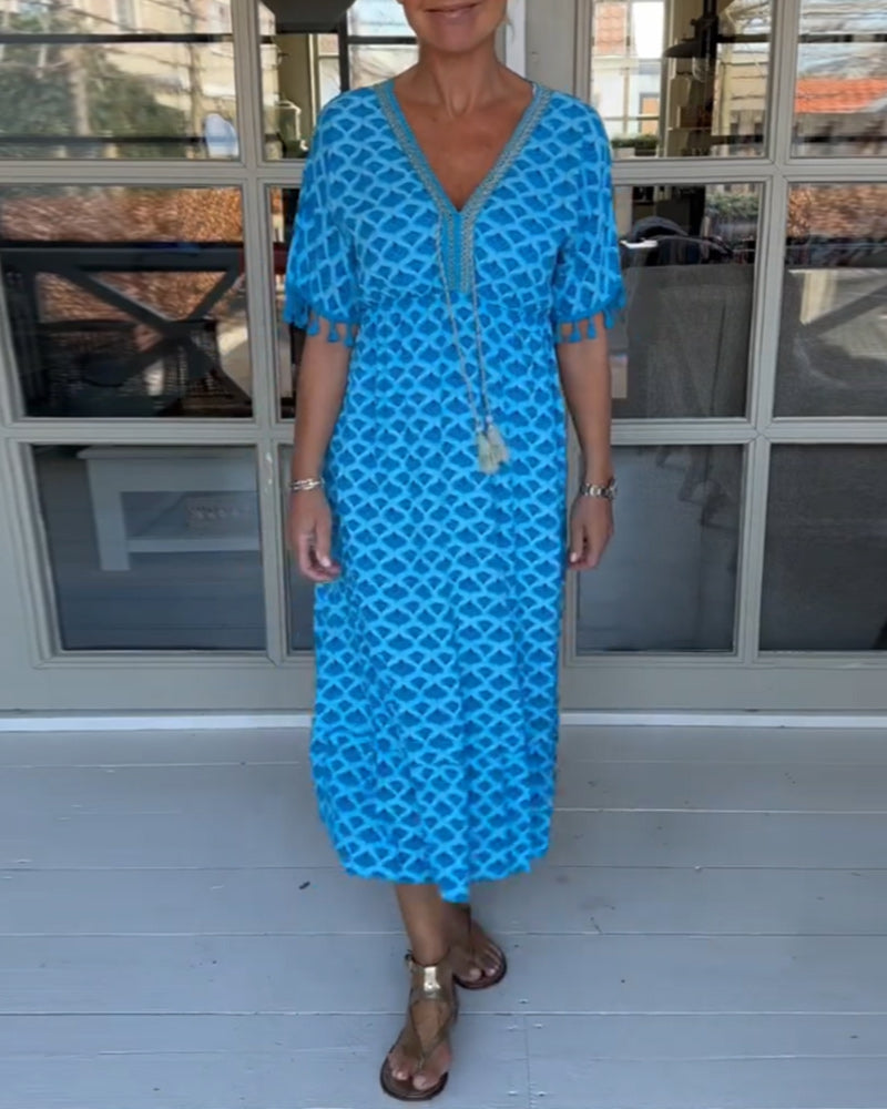 Winona | Robe à Franges en V d&