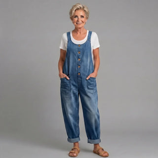 Lenna – Vintage Cotton Denim Jumpsuit