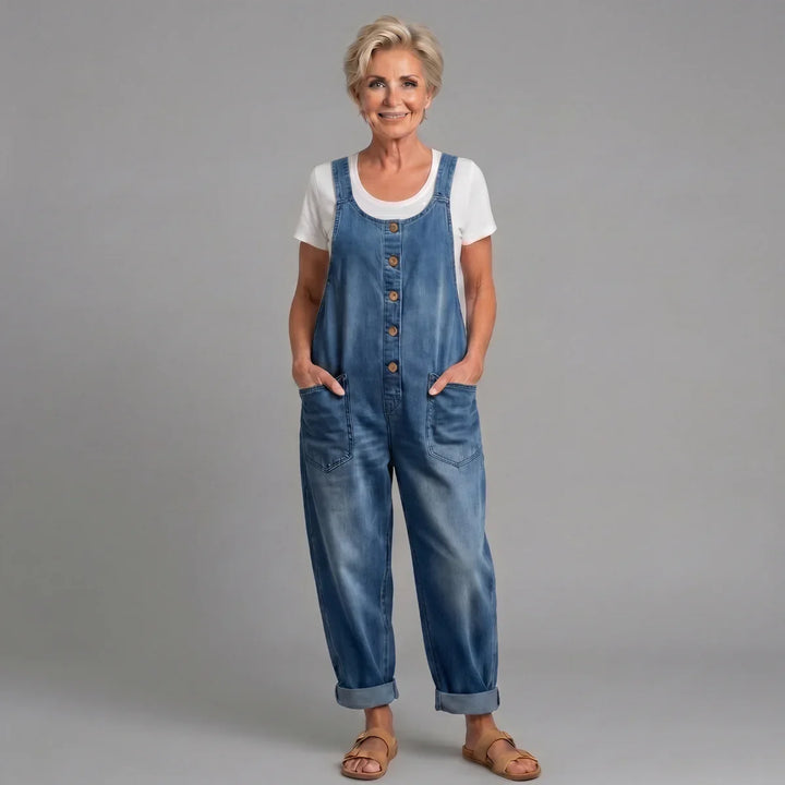 Lenna – Vintage Cotton Denim Jumpsuit