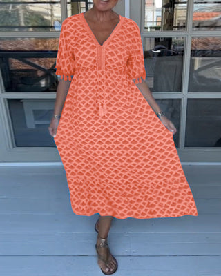Winona | Robe à Franges en V d&