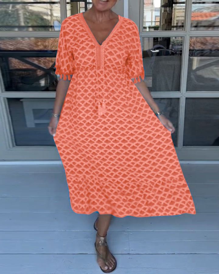 Winona | Robe à Franges en V d&
