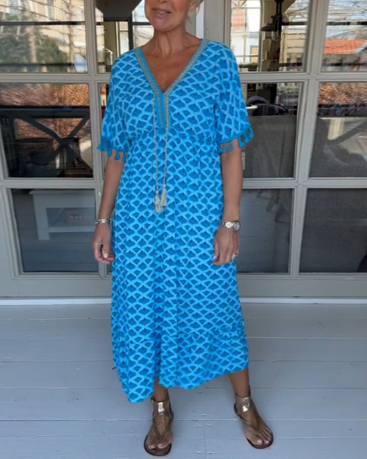Winona | Robe à Franges en V d&