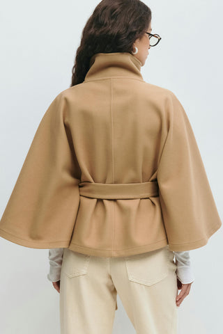 MOREAU LYON | MANTEAU CAPE À CEINTURE POUR FEMMES