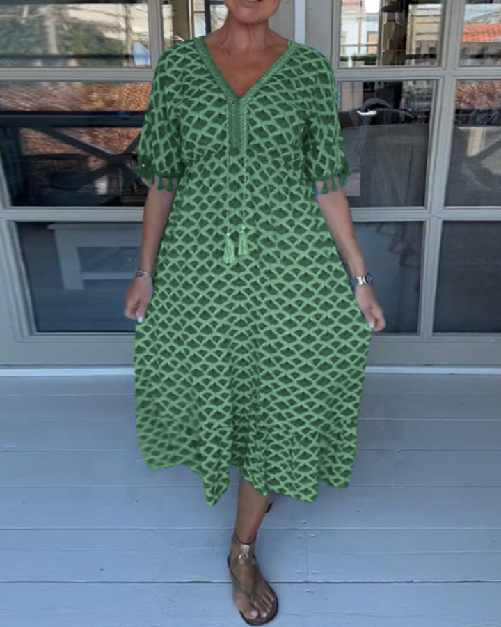 Winona | Robe à Franges en V d&