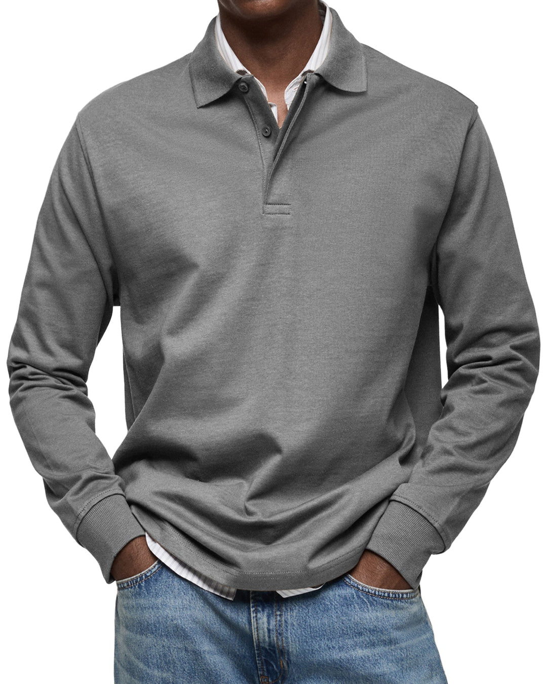 ROUSSEL PARIS | POLO ÉLÉGANT À MANCHES LONGUES POUR HOMME