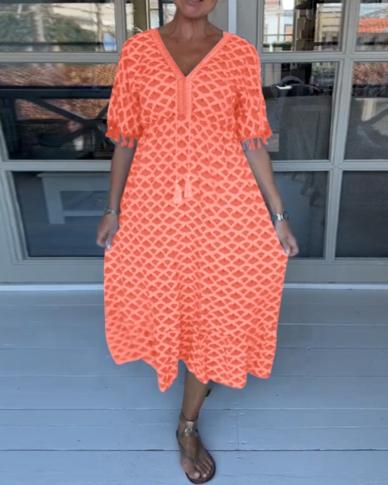 Winona | Robe à Franges en V d&