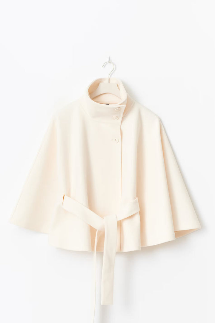 MOREAU LYON | MANTEAU CAPE À CEINTURE POUR FEMMES