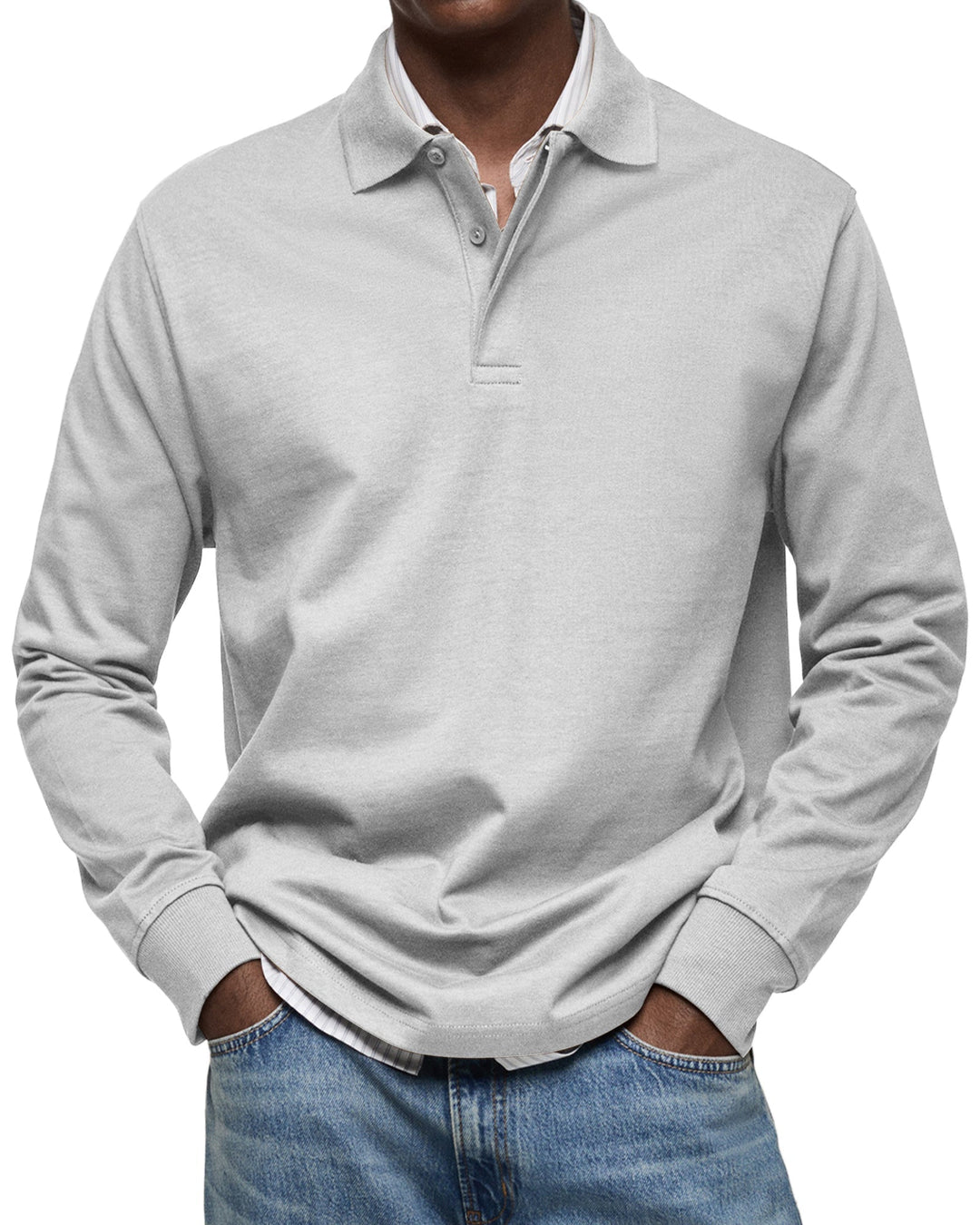 ROUSSEL PARIS | POLO ÉLÉGANT À MANCHES LONGUES POUR HOMME