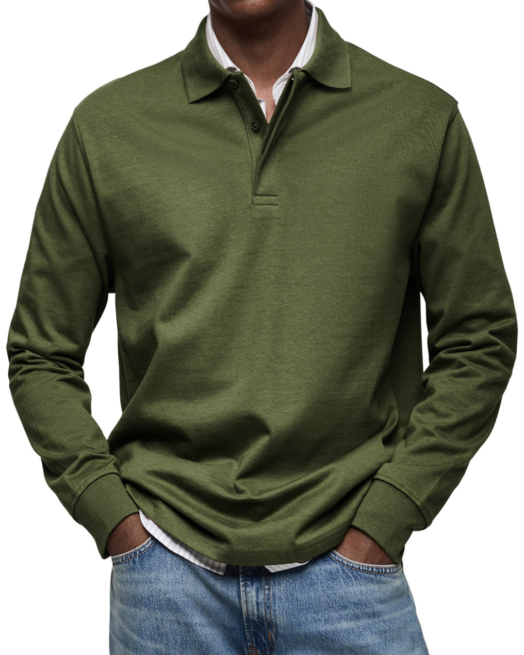 ROUSSEL PARIS | POLO ÉLÉGANT À MANCHES LONGUES POUR HOMME