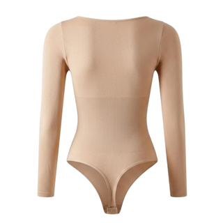 Corrigerende Body met Lange Mouwen en String