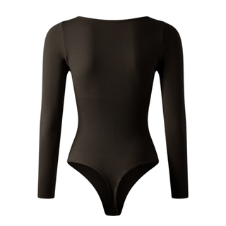 Corrigerende Body met Lange Mouwen en String