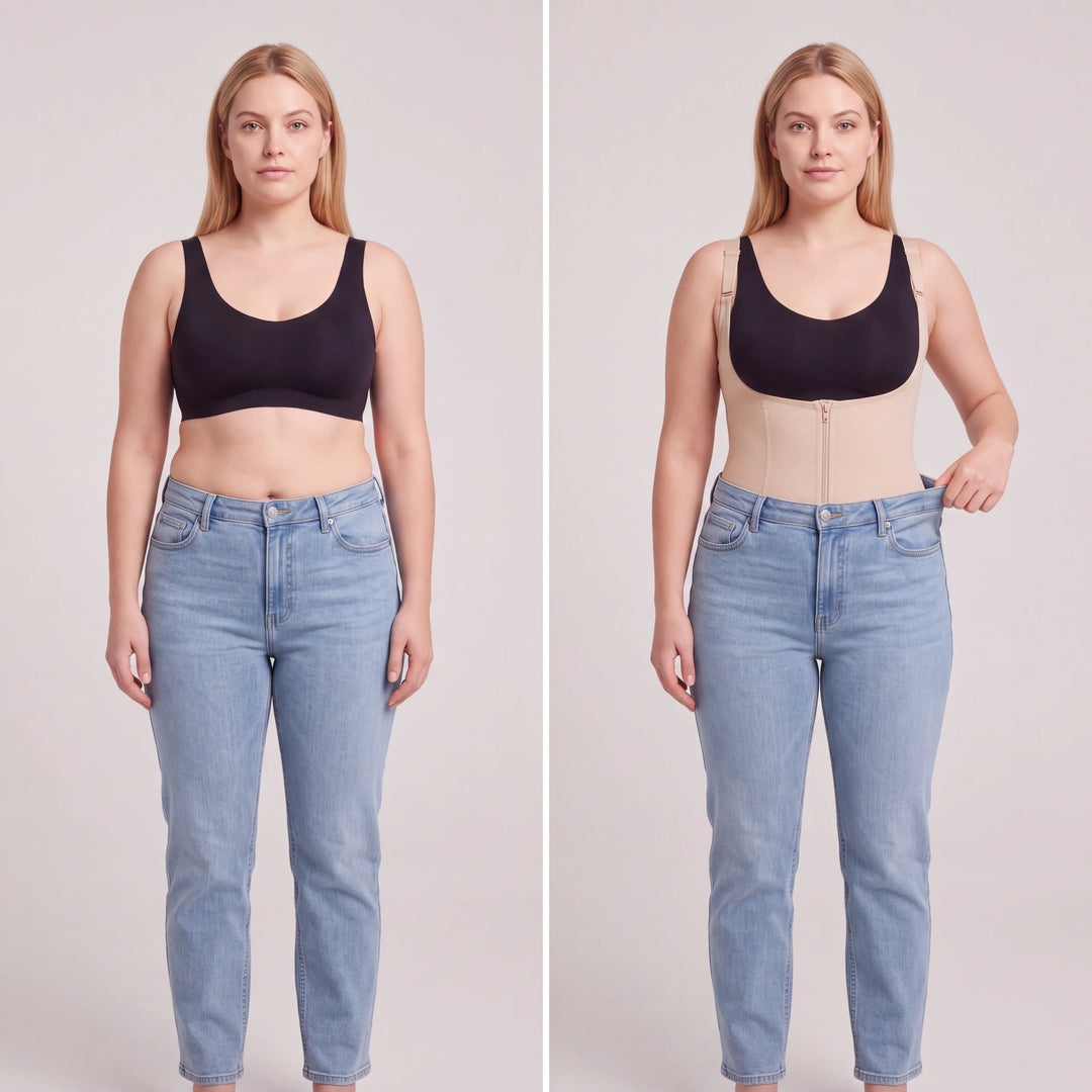 Corrigerende Bodysuit met haakjes en rits