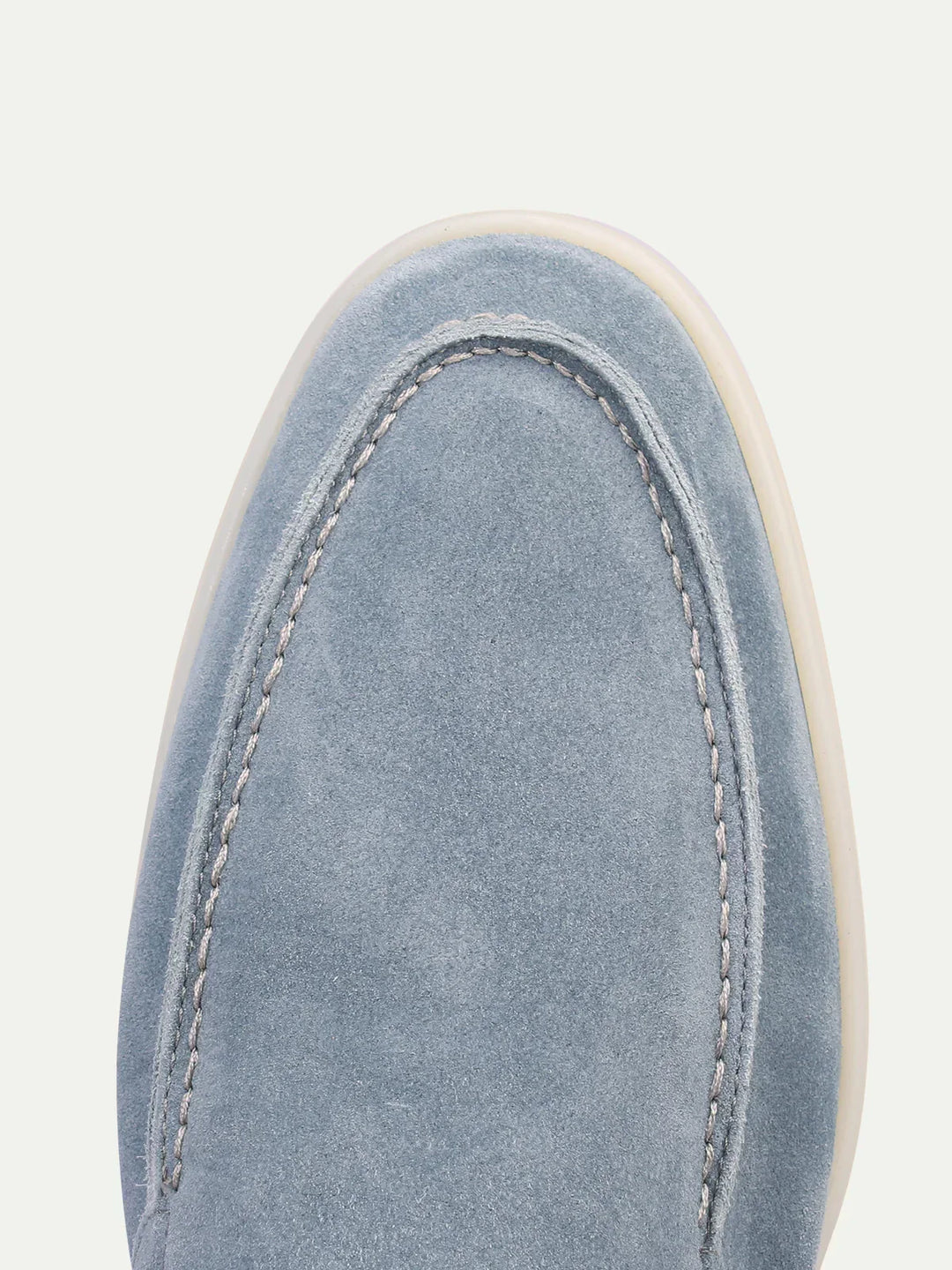 Mocassins en daim bleu clair sans lacets pour homme