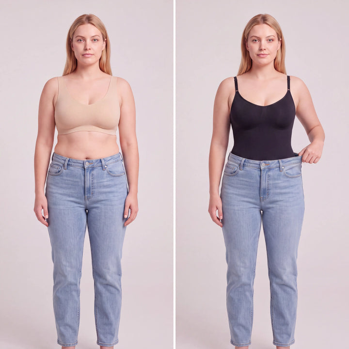 Corrigerende Naadloze Body met Slip