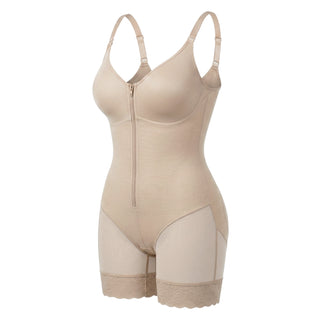 Corrigerende Bodysuit met Ingebouwde BH, Haakjes en Rits