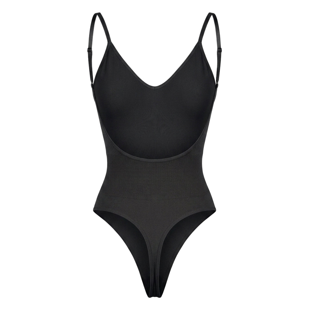 Corrigerende Body met Open Rug en String