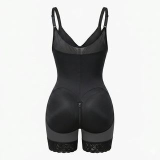 Corrigerende Bodysuit met Ingebouwde BH, Haakjes en Rits