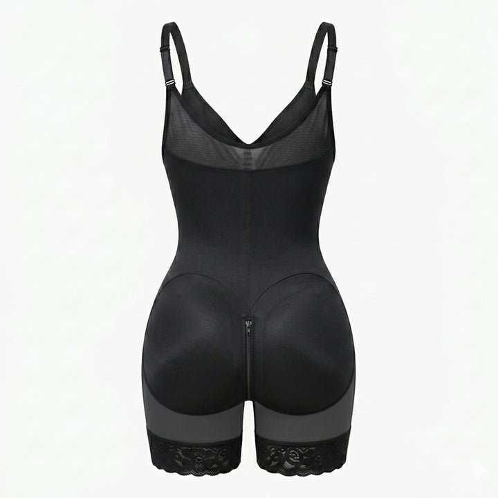 Corrigerende Bodysuit met Ingebouwde BH, Haakjes en Rits