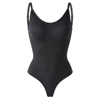 Corrigerende Body met Open Rug en String