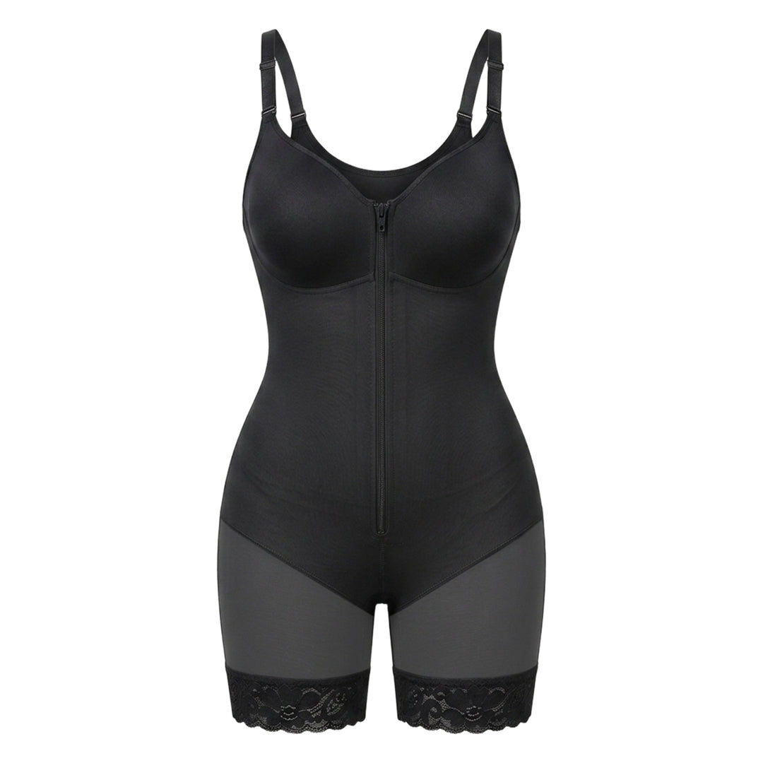 Corrigerende Bodysuit met Ingebouwde BH, Haakjes en Rits