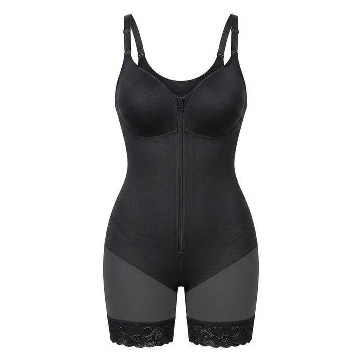 Corrigerende Bodysuit met Ingebouwde BH, Haakjes en Rits