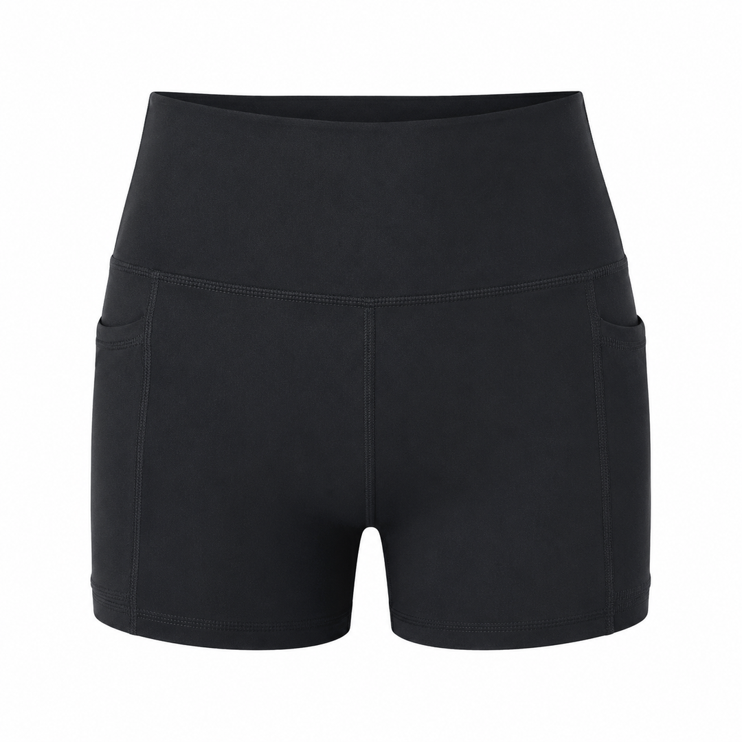 High Waist Sport Short met Telefoonzak