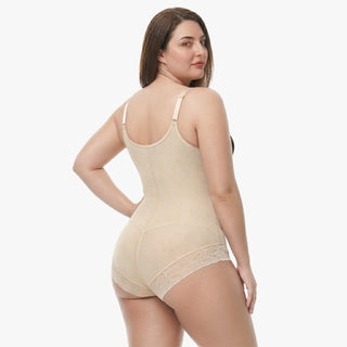 Corrigerende Bodysuit met haakjes en rits - Slip