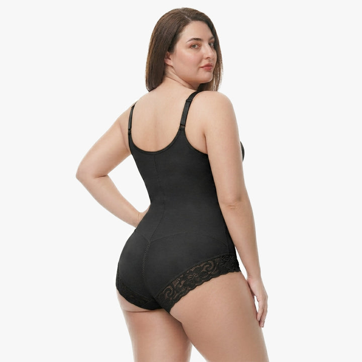 Corrigerende Bodysuit met haakjes en rits - Slip
