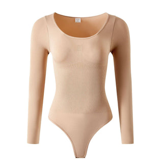 Corrigerende Body met Lange Mouwen en String