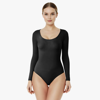 Corrigerende Body met Lange Mouwen en String