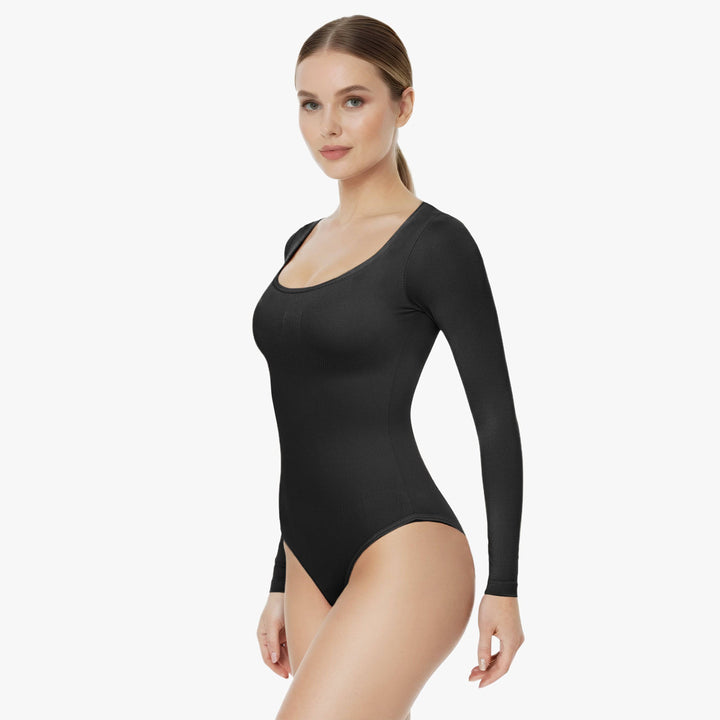 Corrigerende Body met Lange Mouwen en String