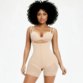 Corrigerende Bodysuit met haakjes en rits