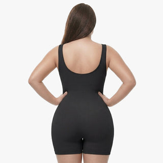 Body gainant sans coutures à larges bretelles avec jambes courtes