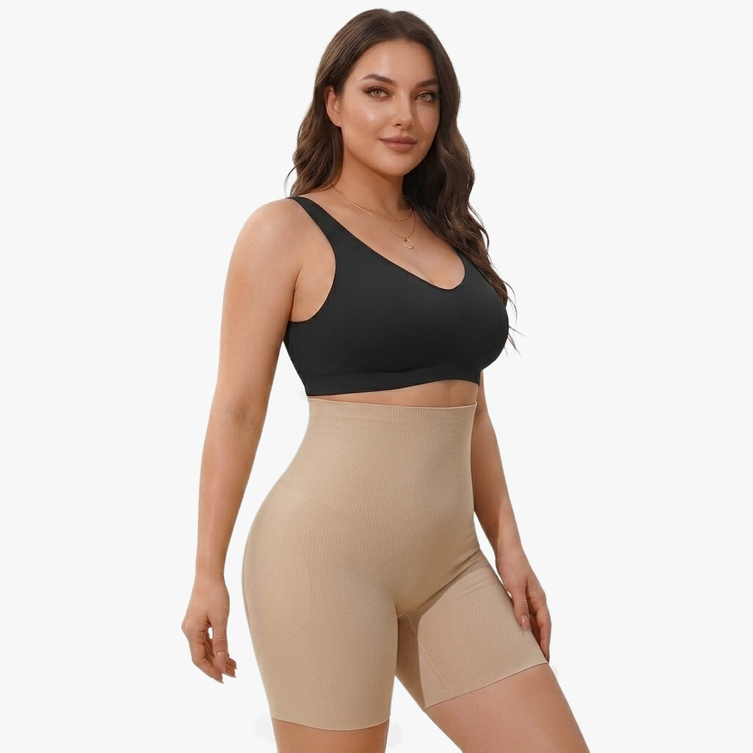 Short gainant taille haute avec coussinets