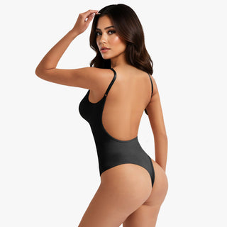 Corrigerende Body met Open Rug en String