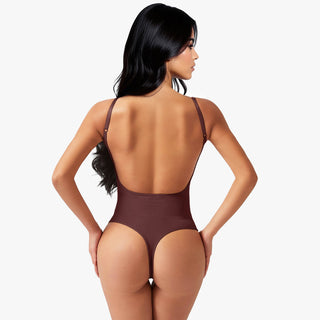 Corrigerende Body met Open Rug en String