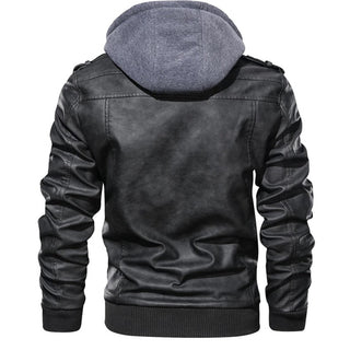 Travis Hooded Leather Jacket