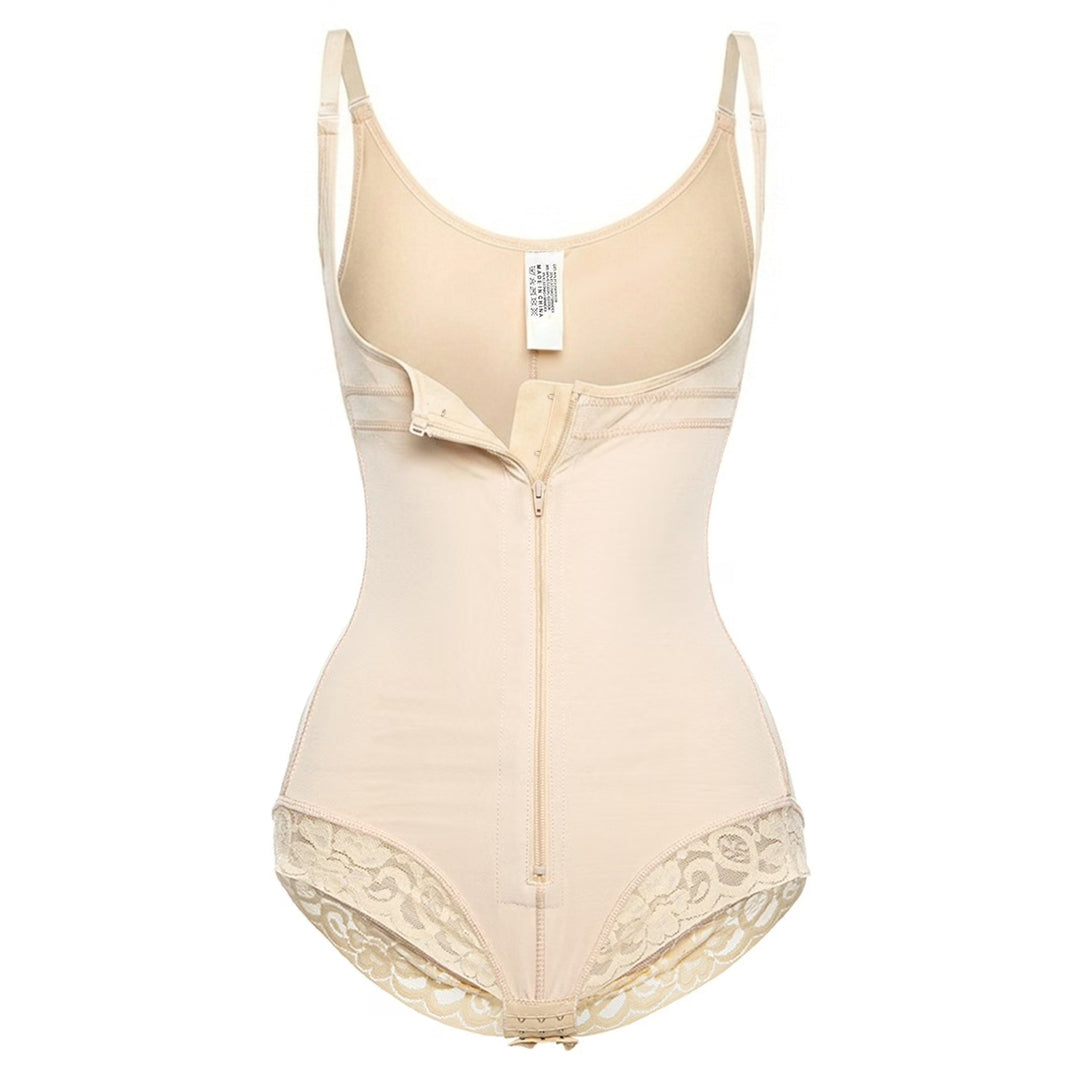 Corrigerende Bodysuit met haakjes en rits - Slip