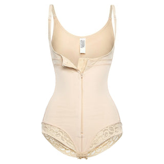 Corrigerende Bodysuit met haakjes en rits - Slip