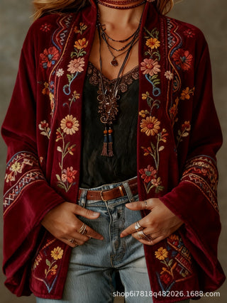 MOREAU LYON | VESTE BOHO EN VELOURS POUR FEMMES