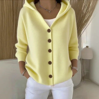 Josette | Cardigan en Coton à Boutons Contrastés