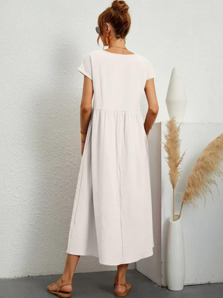 Maelis | Robe de Poche en Coton-Lin pour Femmes