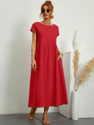 Maelis | Robe de Poche en Coton-Lin pour Femmes